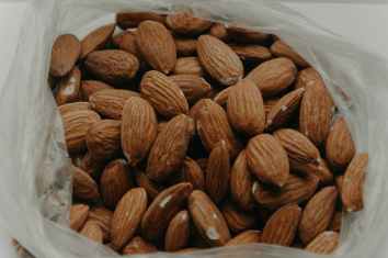 close up photography of almond nuts